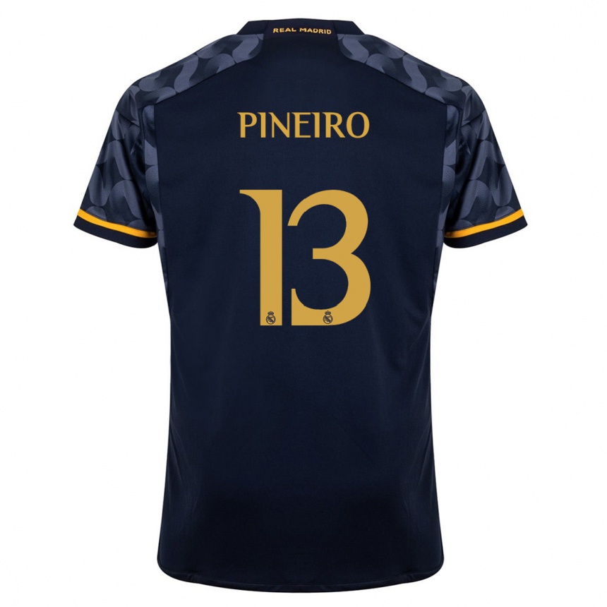 Kids Diego Pineiro #13 Dark Blue Away Jersey 2023/24 T-Shirt Canada