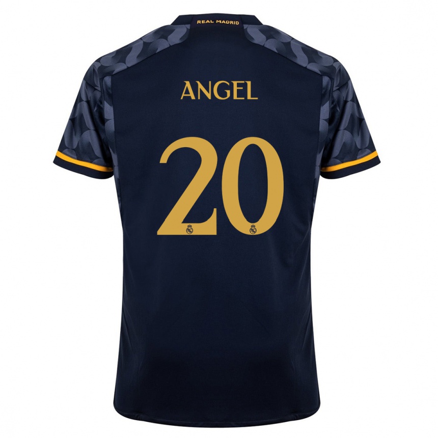 Kids Manuel Angel #20 Dark Blue Away Jersey 2023/24 T-Shirt Canada