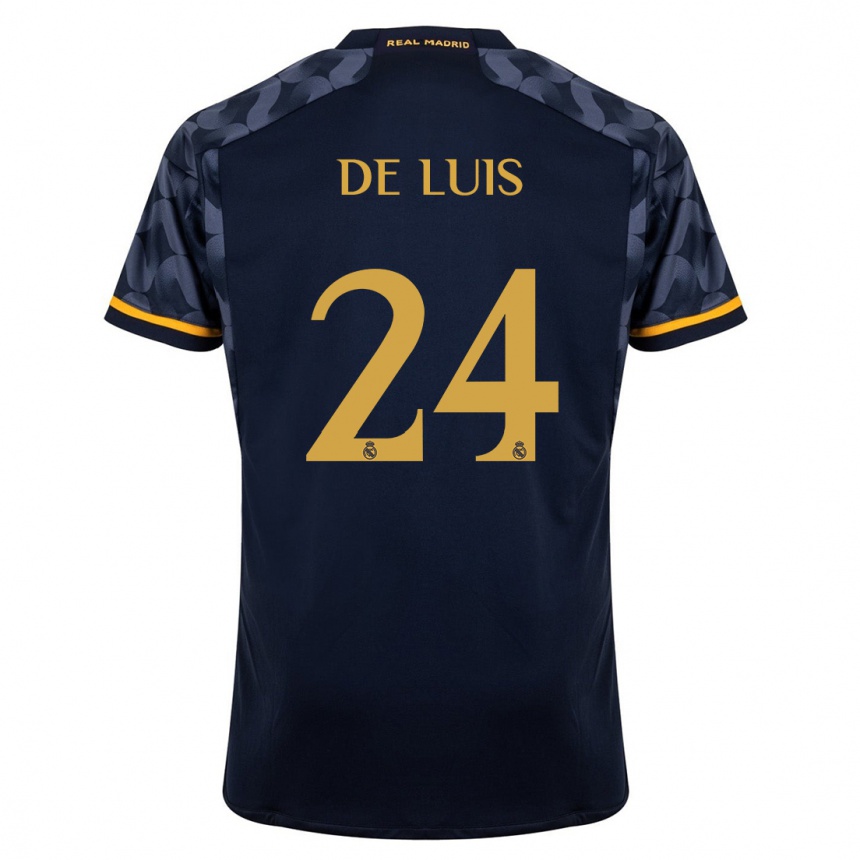 Kids Mario De Luis #24 Dark Blue Away Jersey 2023/24 T-Shirt Canada