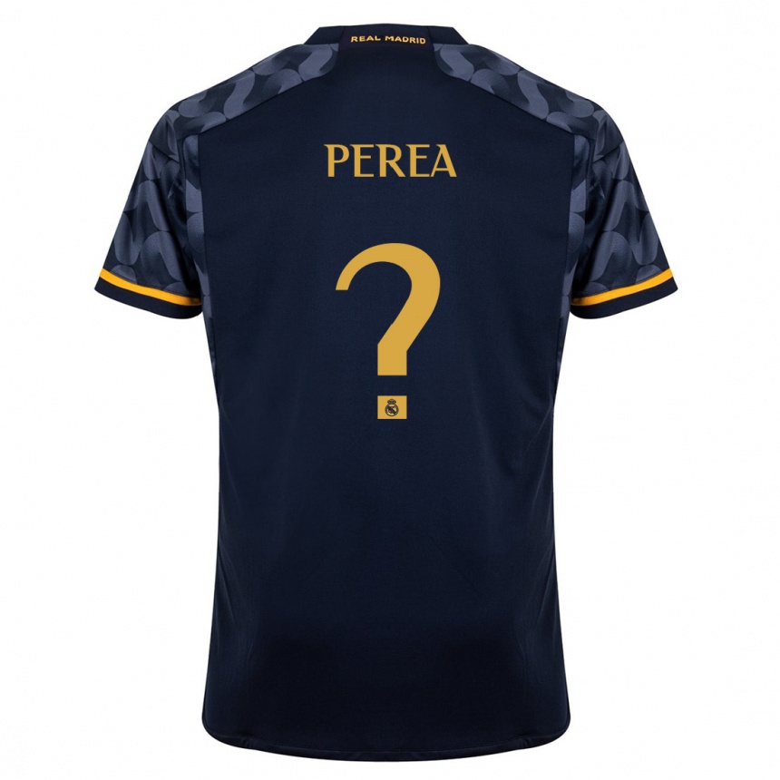 Enfant Football Maillot Cristian Perea #0 Bleu Foncé Tenues Extérieur 2023/24 Canada