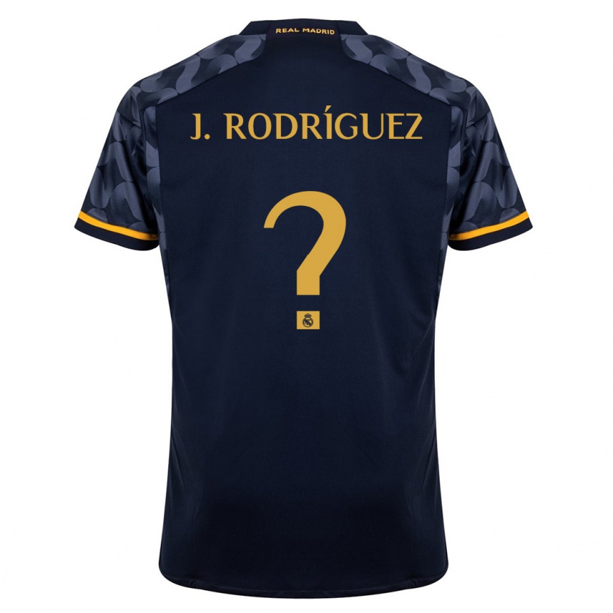 Kids Juan Rodríguez #0 Dark Blue Away Jersey 2023/24 T-Shirt Canada