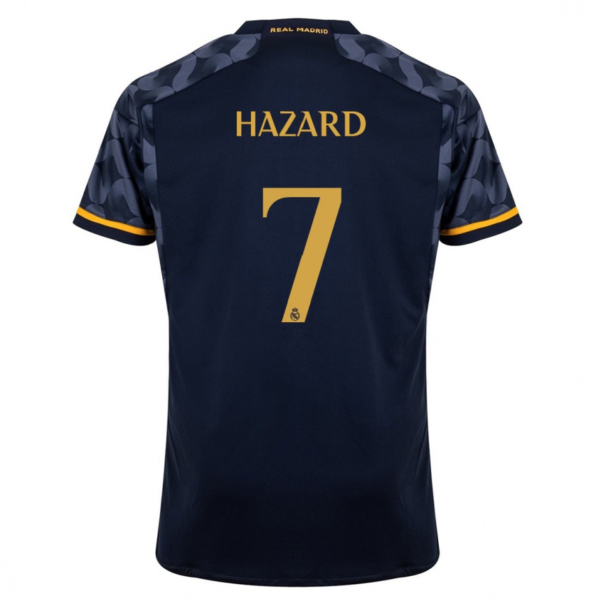 Kids Eden Hazard #7 Dark Blue Away Jersey 2023/24 T-Shirt Canada