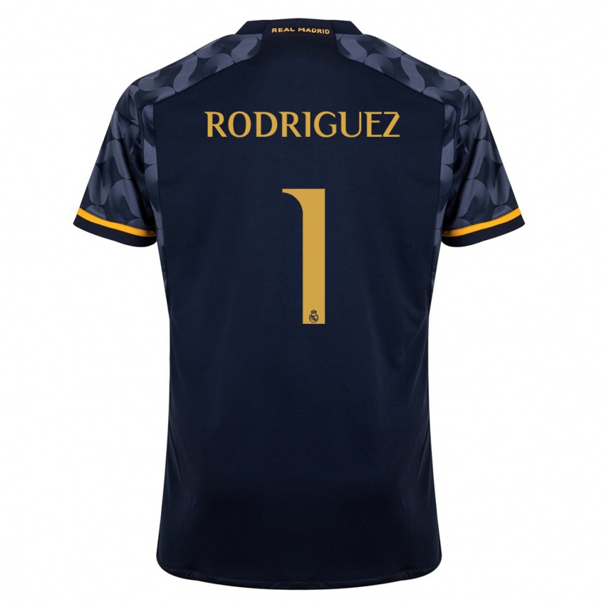 Kids  Misa Rodriguez #1 Dark Blue Away Jersey 2023/24 T-Shirt Canada