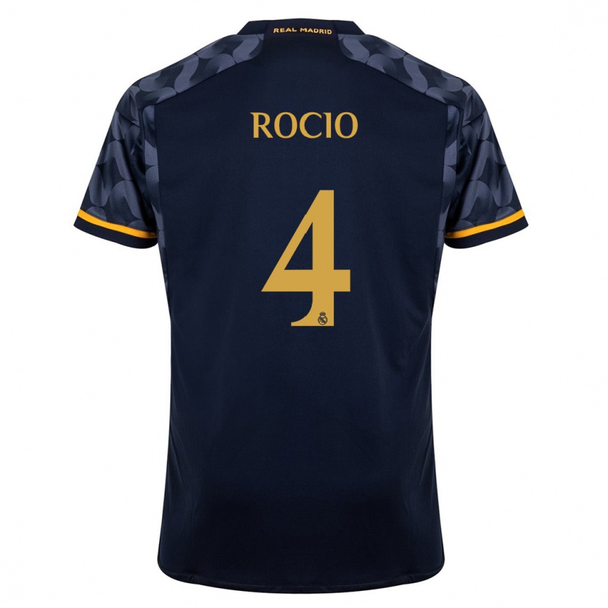 Kids  Rocio Galvez #4 Dark Blue Away Jersey 2023/24 T-Shirt Canada