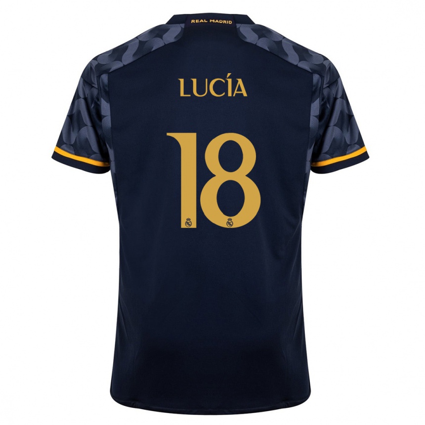 Kids Lucia Rodriguez #18 Dark Blue Away Jersey 2023/24 T-Shirt Canada