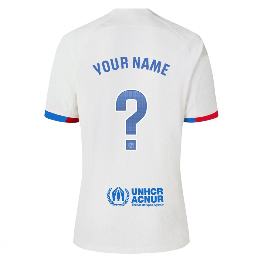 Enfant Football Maillot Votre Nom #0 Blanc Tenues Extérieur 2023/24 Canada