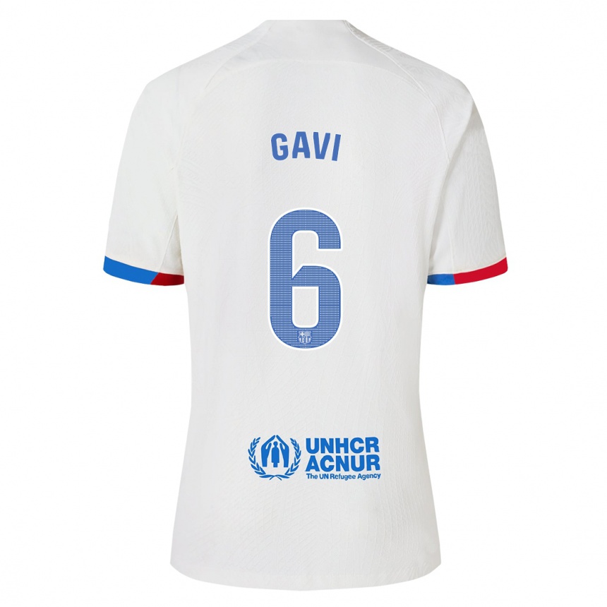 Kids Gavi #6 White Away Jersey 2023/24 T-Shirt Canada