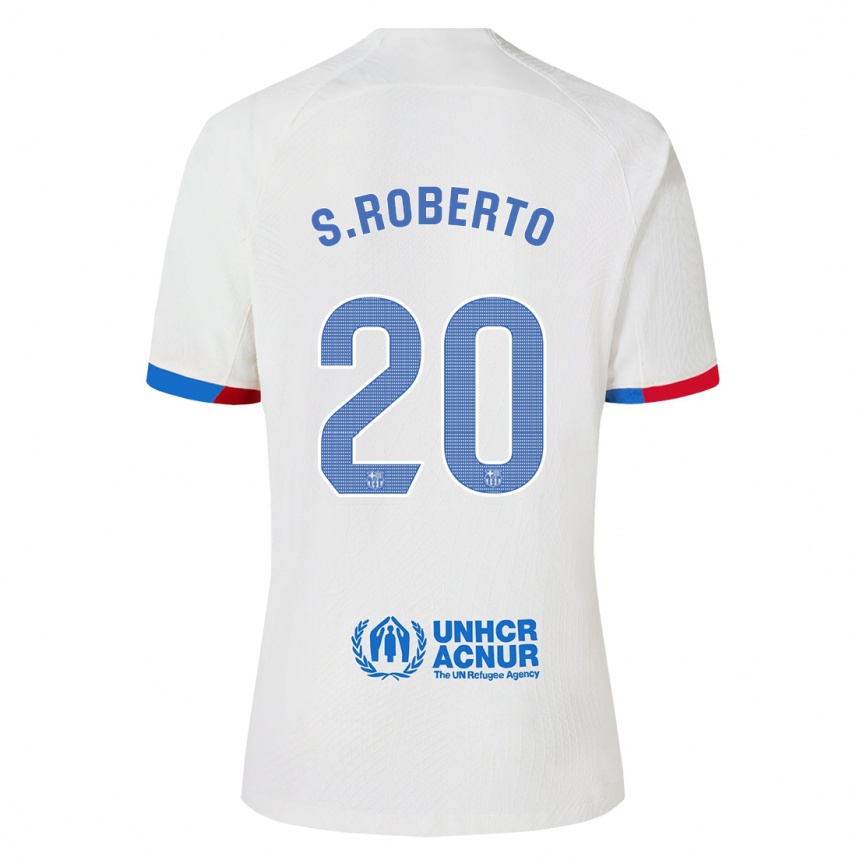 Enfant Football Maillot Sergi Roberto #20 Blanc Tenues Extérieur 2023/24 Canada