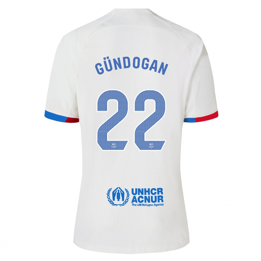 Kids Ilkay Gundogan #22 White Away Jersey 2023/24 T-Shirt Canada