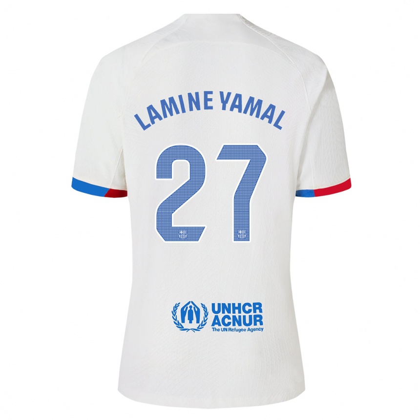 Enfant Football Maillot Lamine Yamal #27 Blanc Tenues Extérieur 2023/24 Canada