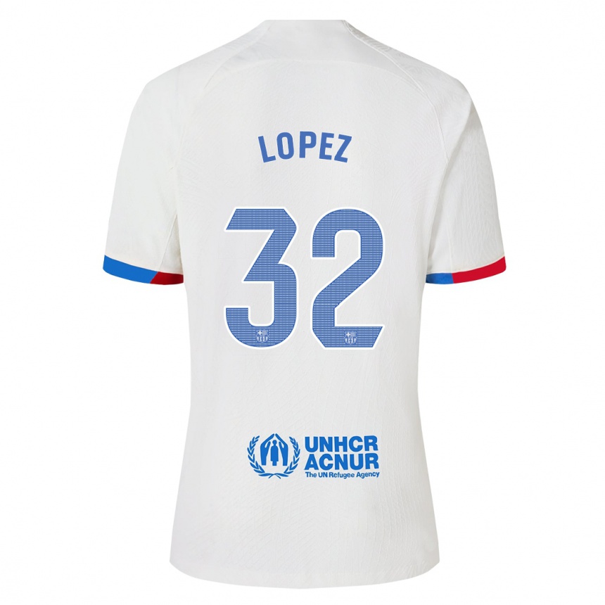 Kids  Fermin Lopez #32 White Away Jersey 2023/24 T-Shirt Canada