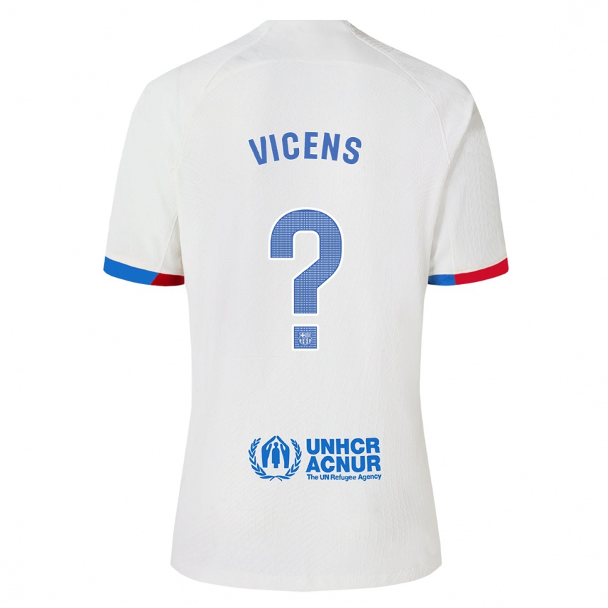 Kids Biel Vicens #0 White Away Jersey 2023/24 T-Shirt Canada