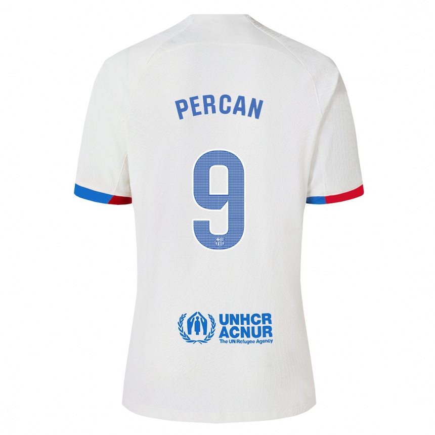 Kids Diego Percan #9 White Away Jersey 2023/24 T-Shirt Canada