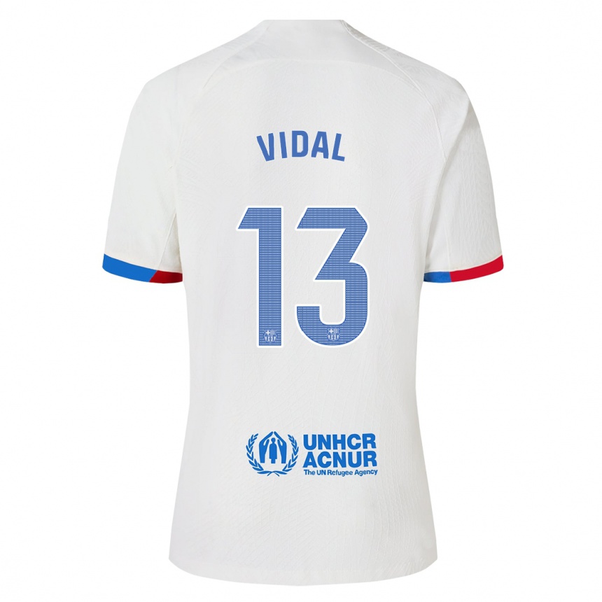 Kids Marc Vidal #13 White Away Jersey 2023/24 T-Shirt Canada