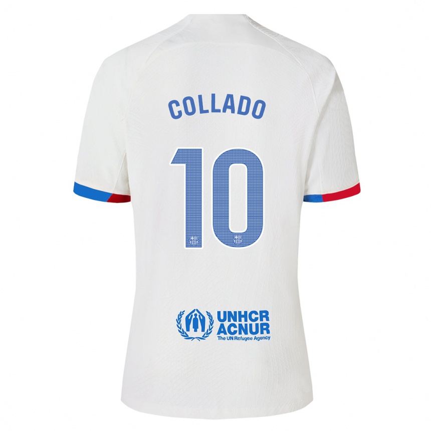 Kids Alex Collado #10 White Away Jersey 2023/24 T-Shirt Canada