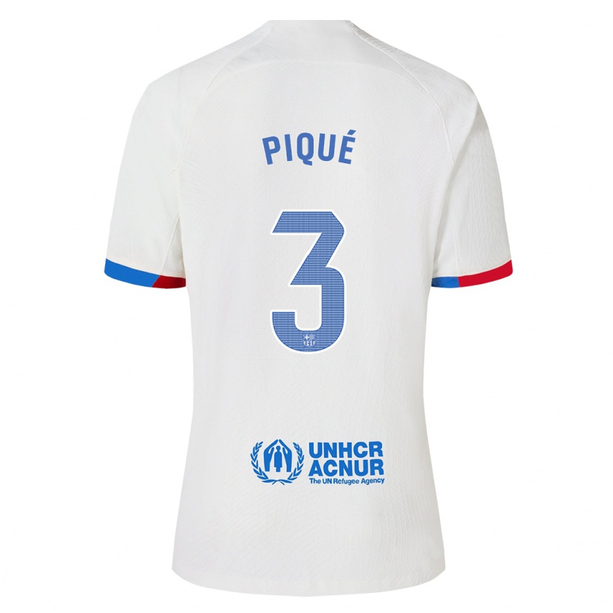 Enfant Football Maillot Gerard Pique #3 Blanc Tenues Extérieur 2023/24 Canada