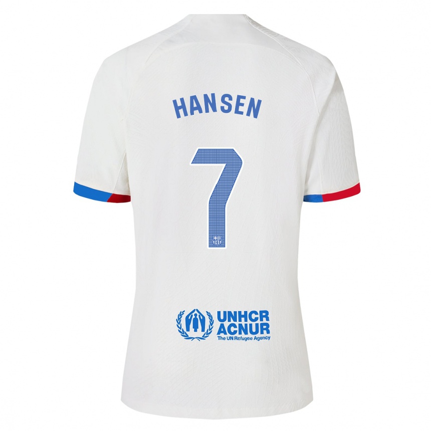 Enfant Football Maillot Caroline Graham Hansen #7 Blanc Tenues Extérieur 2023/24 Canada