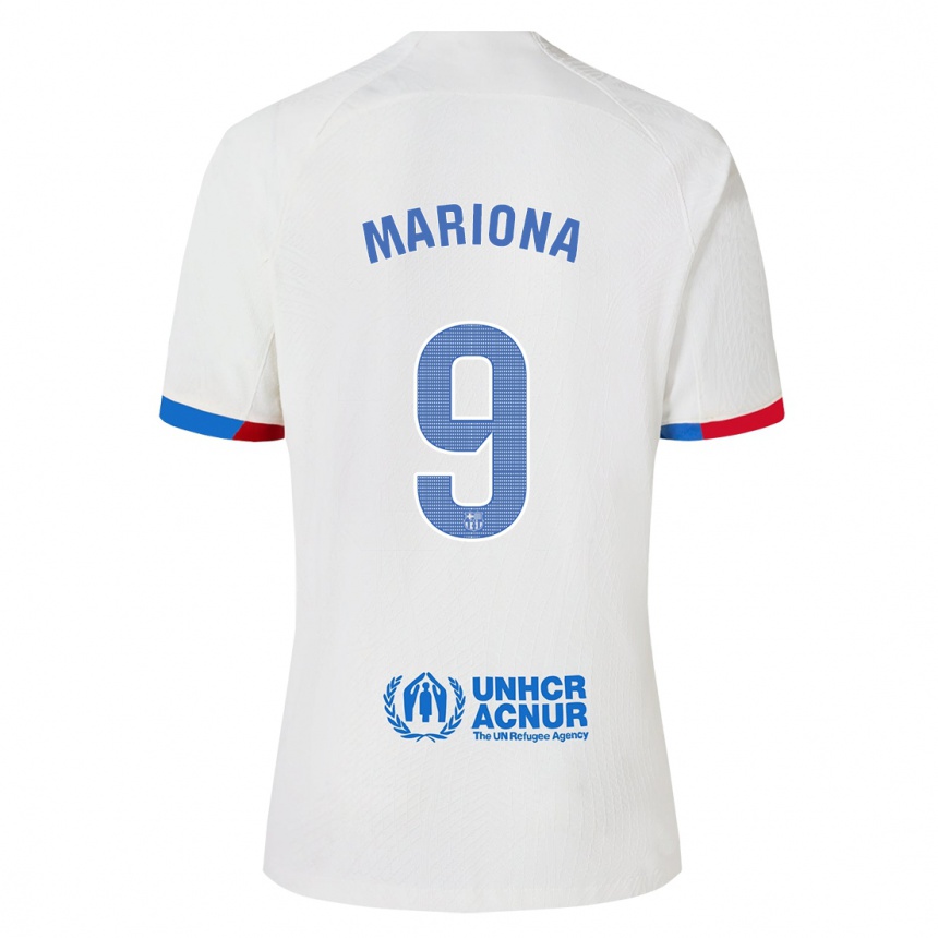 Kids Mariona Caldentey #9 White Away Jersey 2023/24 T-Shirt Canada