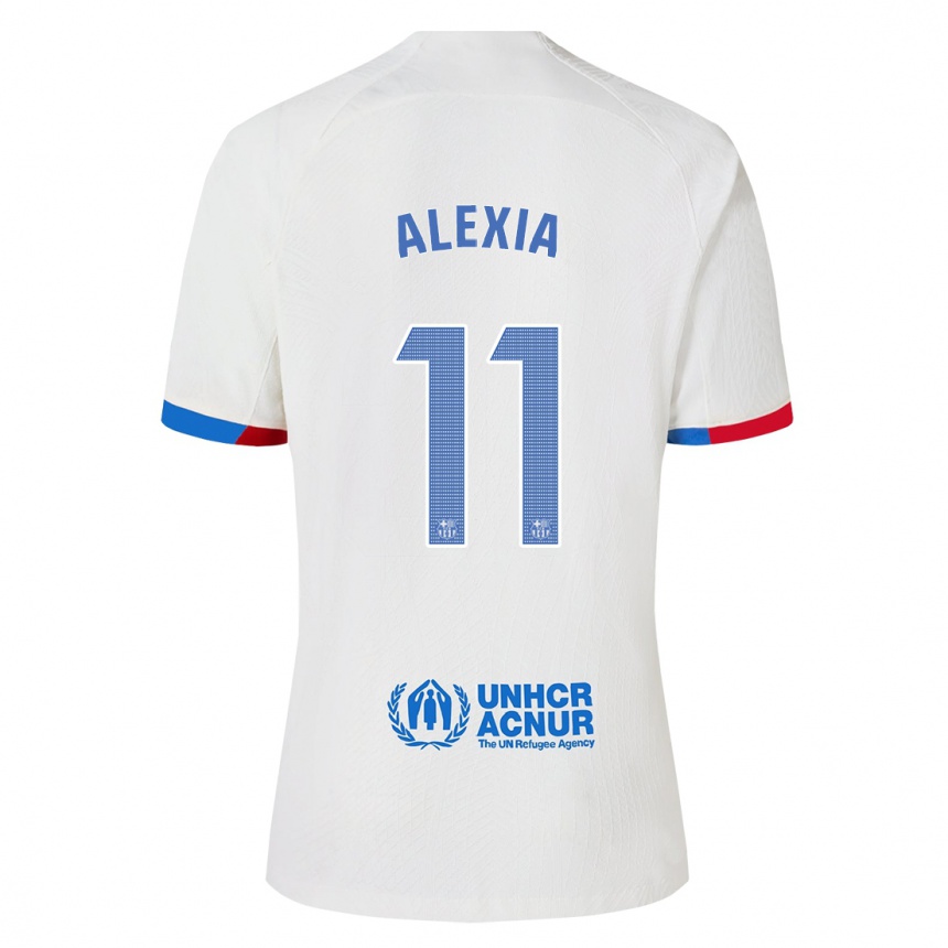 Kids Alexia Putellas #11 White Away Jersey 2023/24 T-Shirt Canada