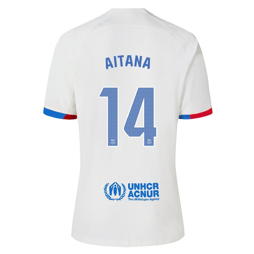 Enfant Football Maillot Aitana Bonmati #14 Blanc Tenues Extérieur 2023/24 Canada