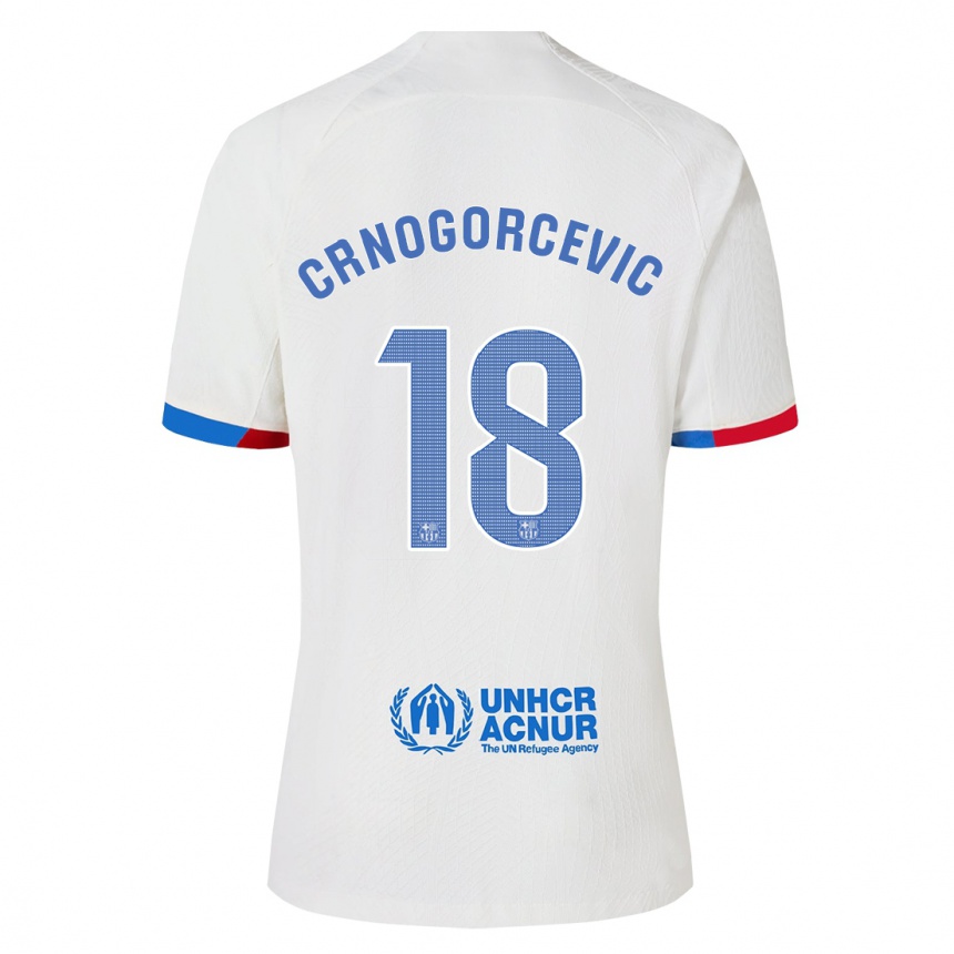 Kids  Ana-Maria Crnogorcevic #18 White Away Jersey 2023/24 T-Shirt Canada