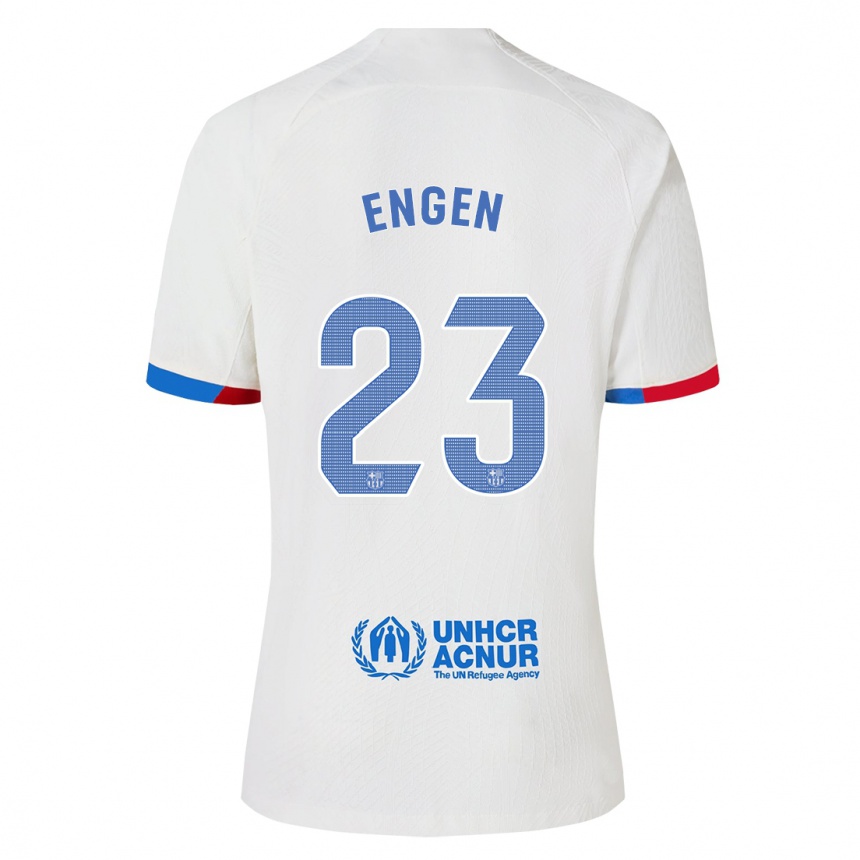 Kids  Ingrid Engen #23 White Away Jersey 2023/24 T-Shirt Canada