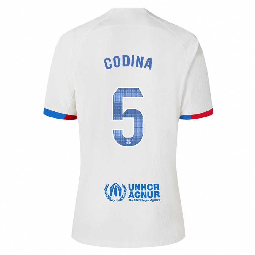 Kids  Laia Codina #5 White Away Jersey 2023/24 T-Shirt Canada