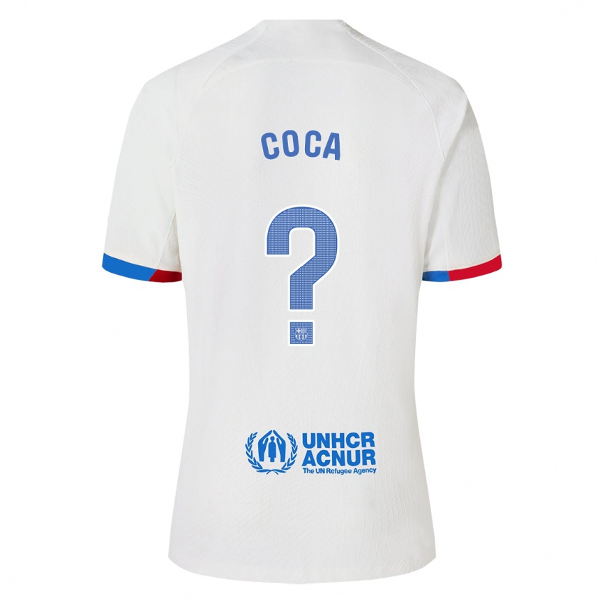 Enfant Football Maillot Jordi Coca #0 Blanc Tenues Extérieur 2023/24 Canada