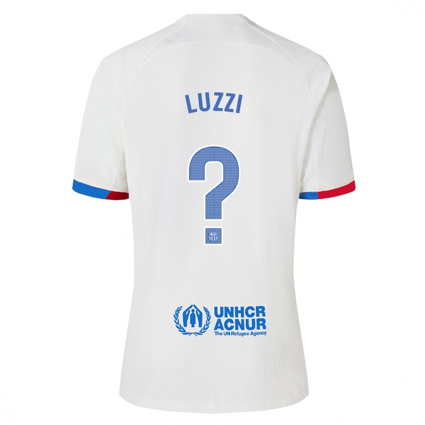 Kids Fabian Luzzi #0 White Away Jersey 2023/24 T-Shirt Canada