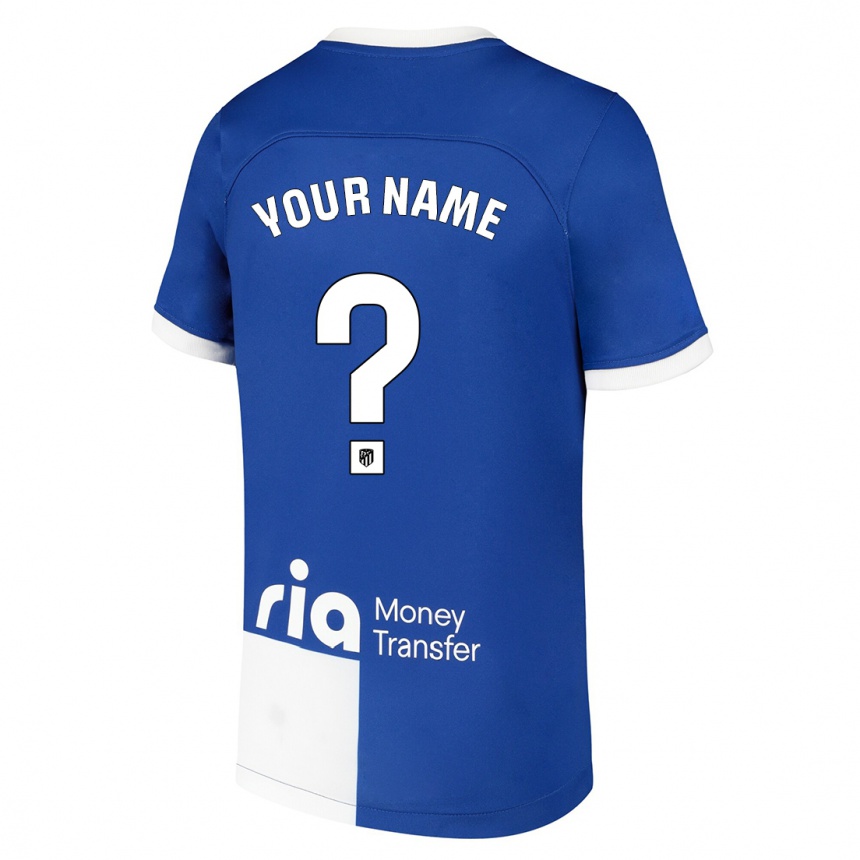 Kids  Your Name #0 Blue White Away Jersey 2023/24 T-Shirt Canada