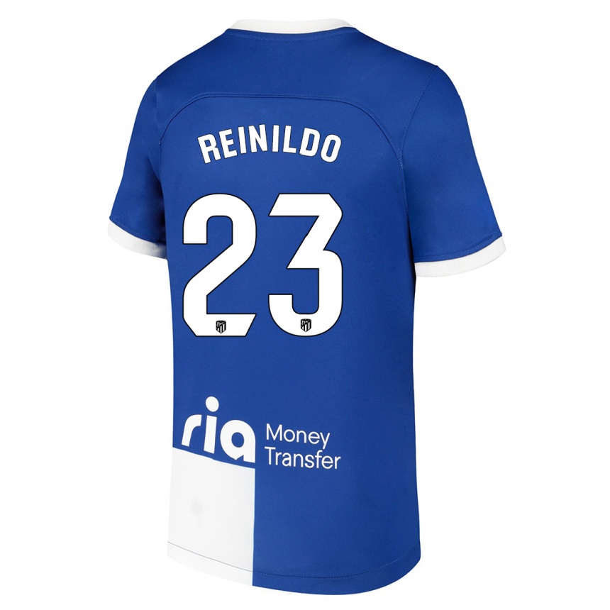 Kids  Reinildo Mandava #23 Blue White Away Jersey 2023/24 T-Shirt Canada