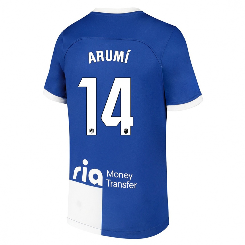 Kids  Joel Arumí #14 Blue White Away Jersey 2023/24 T-Shirt Canada