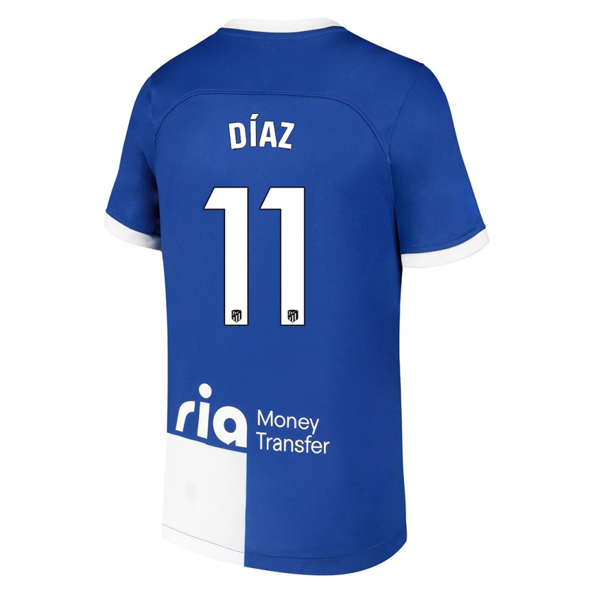 Kids Julio Díaz #11 Blue White Away Jersey 2023/24 T-Shirt Canada