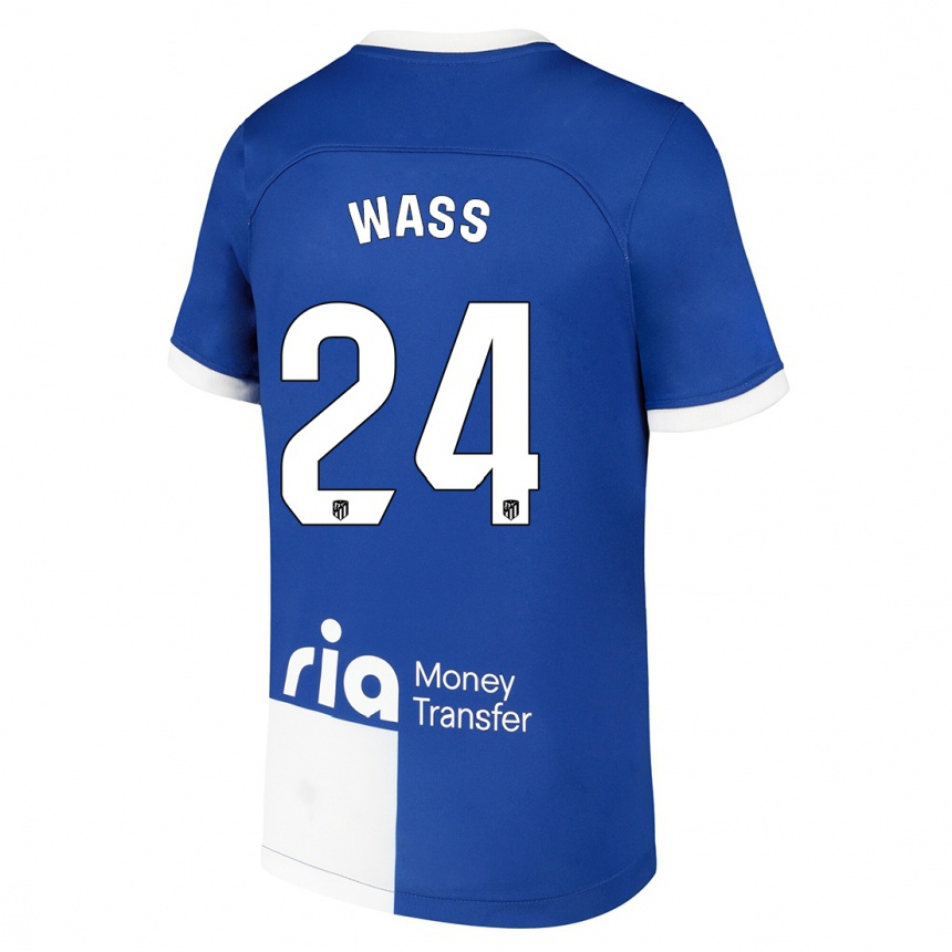 Kids  Daniel Wass #24 Blue White Away Jersey 2023/24 T-Shirt Canada