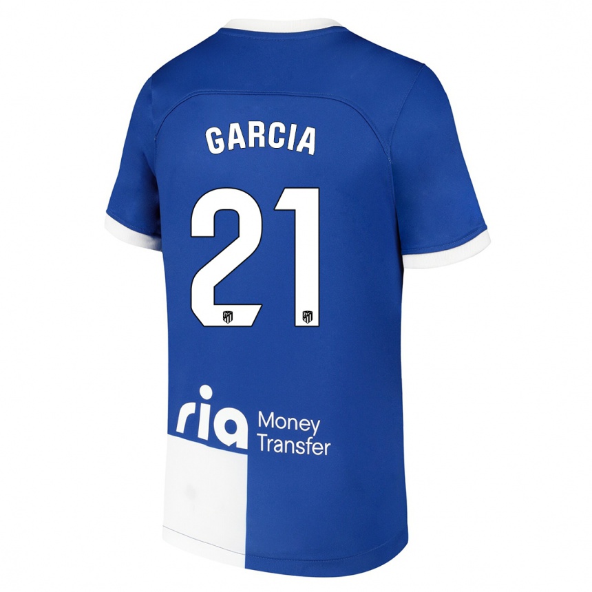 Kids  Sheila Garcia #21 Blue White Away Jersey 2023/24 T-Shirt Canada