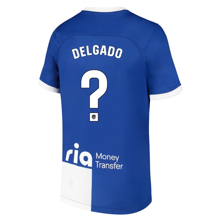 Kids  Gonzalo Onrubia Delgado #0 Blue White Away Jersey 2023/24 T-Shirt Canada