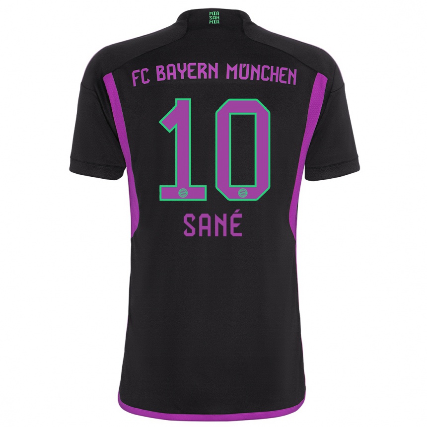 Kids Leroy Sane #10 Black Away Jersey 2023/24 T-Shirt Canada