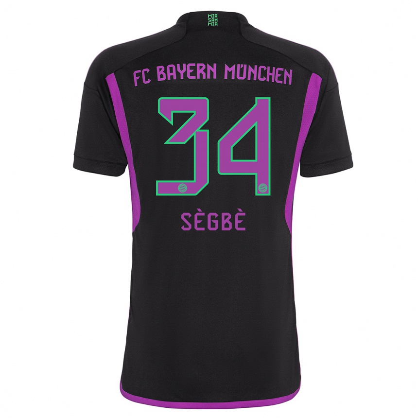 Kids Désiré Sègbè #34 Black Away Jersey 2023/24 T-Shirt Canada