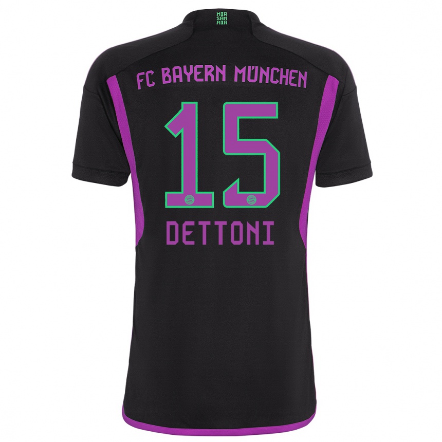 Enfant Football Maillot Grayson Dettoni #15 Noir Tenues Extérieur 2023/24 Canada