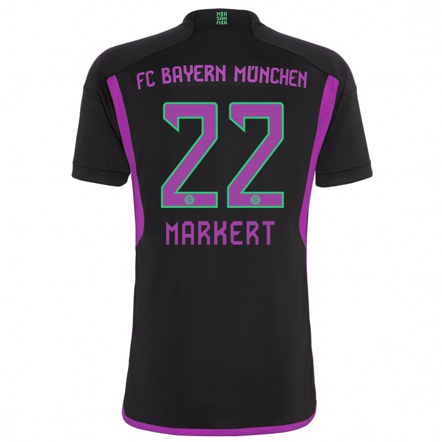 Kids  Leon Markert #22 Black Away Jersey 2023/24 T-Shirt Canada