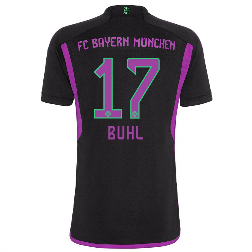 Kids  Klara Buhl #17 Black Away Jersey 2023/24 T-Shirt Canada