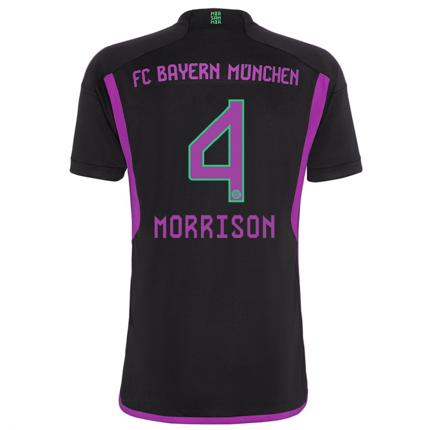 Kids  Liam Morrison #4 Black Away Jersey 2023/24 T-Shirt Canada