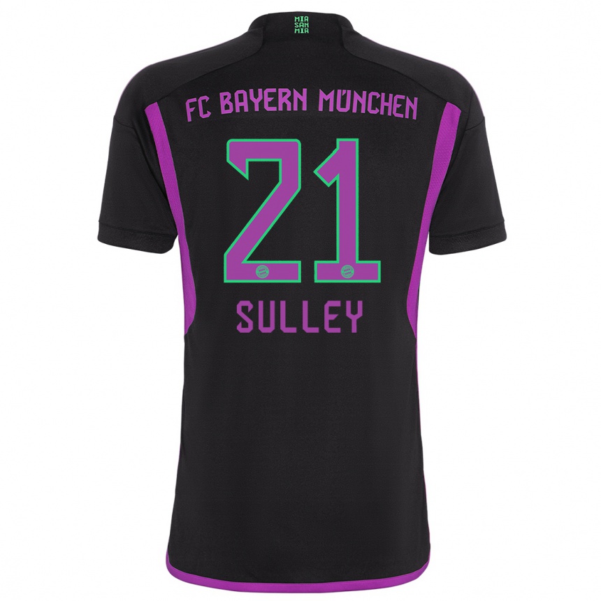 Kids  Williams Baffour Sulley #21 Black Away Jersey 2023/24 T-Shirt Canada