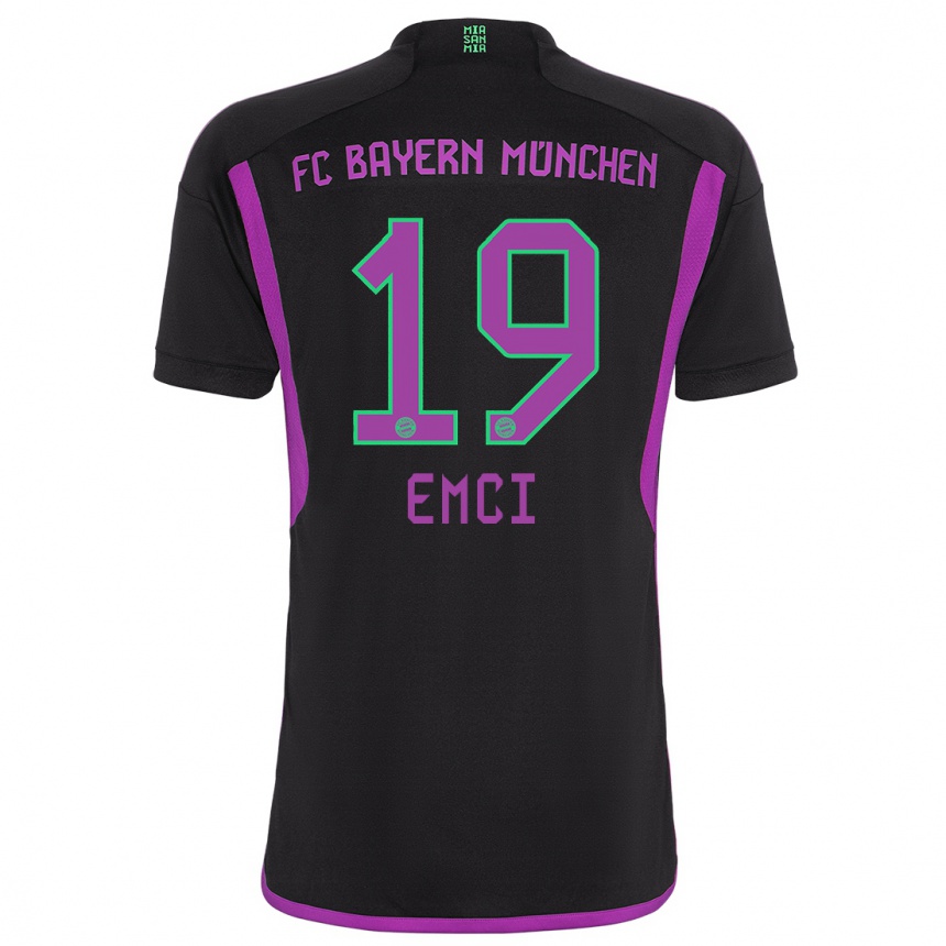 Kids  Ben Emci #19 Black Away Jersey 2023/24 T-Shirt Canada