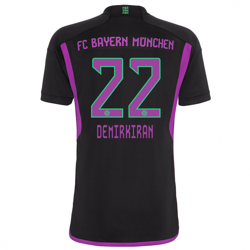 Kids  Ediz Demirkiran #22 Black Away Jersey 2023/24 T-Shirt Canada