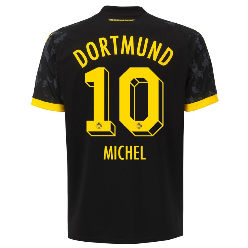 Enfant Football Maillot Falko Michel #10 Noir Tenues Extérieur 2023/24 Canada