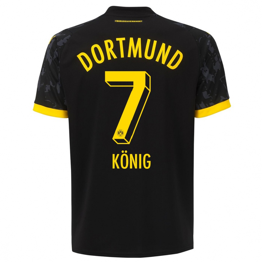 Kids  Raúl König #7 Black Away Jersey 2023/24 T-Shirt Canada