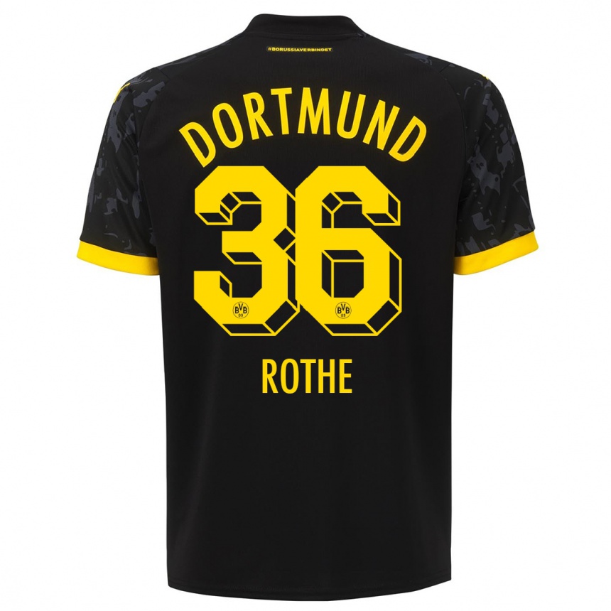 Enfant Football Maillot Tom Rothe #36 Noir Tenues Extérieur 2023/24 Canada