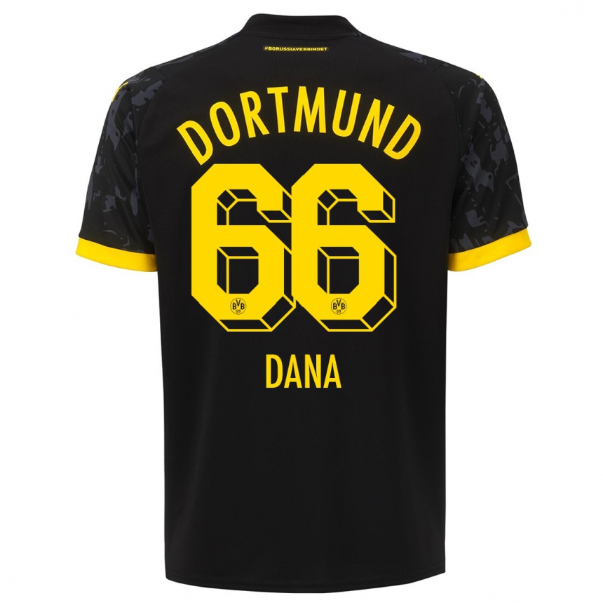 Kids  Bleckmann Dana #66 Black Away Jersey 2023/24 T-Shirt Canada