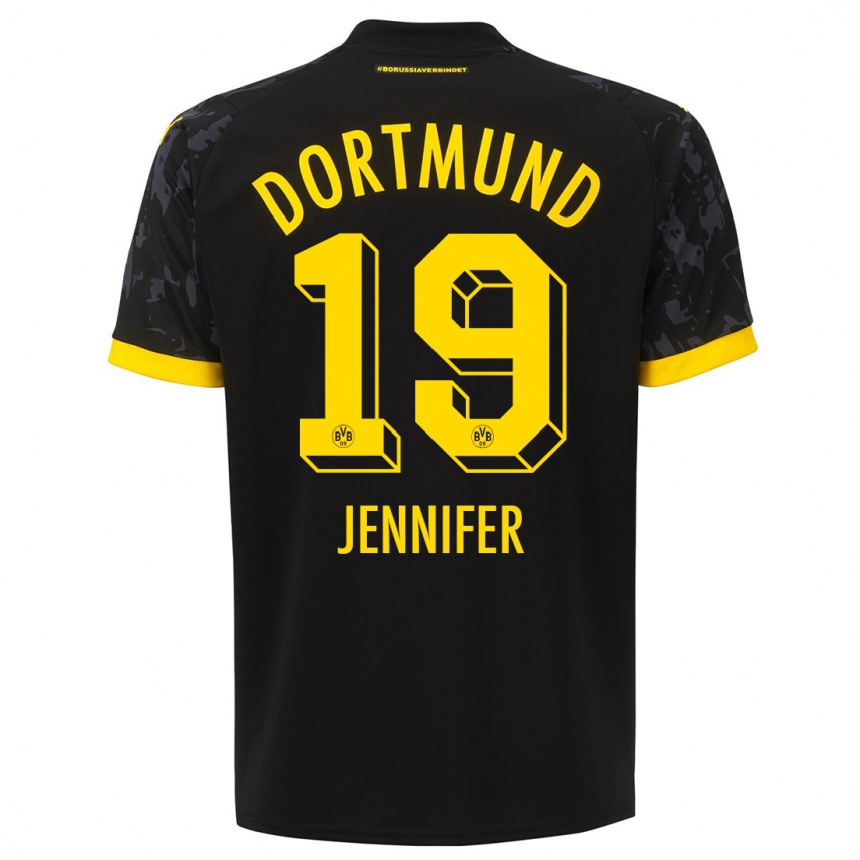 Kids Gutierrez Bermejo Jennifer #19 Black Away Jersey 2023/24 T-Shirt Canada